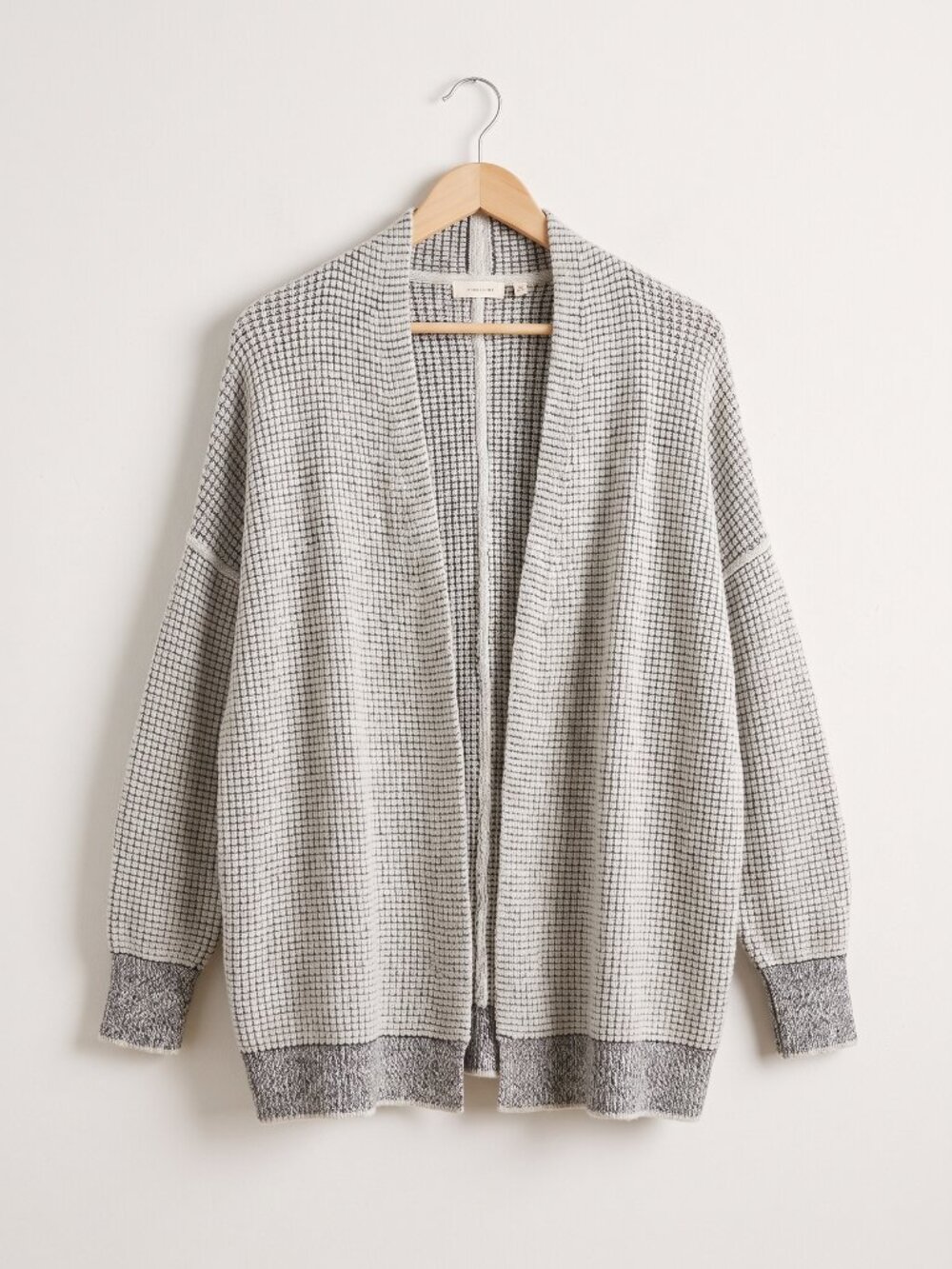 Open-Front Grid Knit Cardigan – Size XS/S